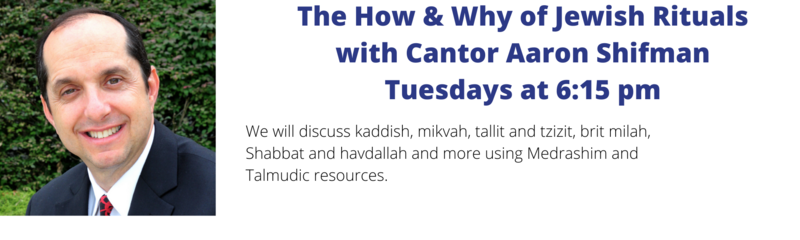 Banner Image for The How and Why of Jewish Rituals with Cantor Shifman